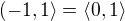 $(-1,1\rangle=\langle0,1\rangle$