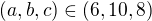 kopírovat do textarea $(a,b,c)\in(6,10,8)$