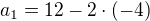 kopírovat do textarea $a_{1}=12-2\cdot(-4)$