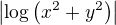 $\left|\log\(x^2+y^2\)\right|$