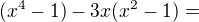 $(x^{4}-1)-3x(x^{2}-1)=$