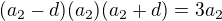 $(a_2-d)(a_2)(a_2+d)=3a_2$