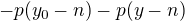 $-p(y_0-n)-p(y-n)$