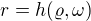 $r=h(\varrho, \omega)$