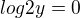 $log2y=0$