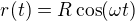 $r(t) = R \cos (\omega t)$
