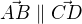 $\vec{AB} \parallel \vec{CD}$