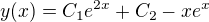 $y(x)=C_1e^{2x}+C_2-xe^x$