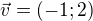 $\vec{v}=(-1;2)$