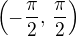 $\(-\frac\pi2,\, \frac\pi2\)$