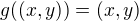 $g((x,y))=(x,y)$
