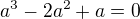 $a^3-2a^2+a=0$
