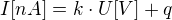 $I[nA]=k \cdot U[V] + q$
