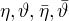 $\eta ,\vartheta ,\bar{\eta}, \bar{\vartheta }$