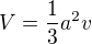 kopírovat do textarea $V = \frac13a^2v$