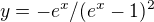 $y=-e^x/(e^x-1)^2$