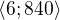 $\langle6; 840\rangle$