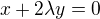 $x+2\lambda y=0$