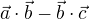 $\vec{a}\cdot\vec{b} - \vec{b}\cdot\vec{c}$
