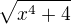 $\sqrt{x^4+4}$