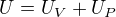 kopírovat do textarea $U=U_{V}+U_{P}$