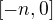 $[-n,0]$