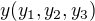 $y(y_1,y_2,y_3)$