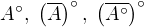 $A^\circ,\;\left(\overline{A} \right)^\circ,\;\left(\overline{A^\circ} \right)^\circ$
