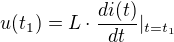 $u(t_1)=L\cdot \frac{di(t)}{dt}|_{t=t_1}$