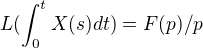 kopírovat do textarea $L (\int_{0}^{t} X(s) dt)=F(p)/p$