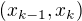 $(x_{k-1}, x_k)$