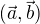 $(\vec{a}, \vec{b})$