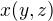 $x(y,z)$