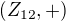 $ (Z_{12},+)$