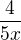 kopírovat do textarea $\frac{4}{5x}$