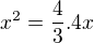 kopírovat do textarea $x^{2}=\frac{4}{3}.4x$