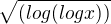 $\sqrt{(log(logx))}$