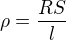 $\rho = \frac{RS}{l}$