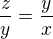 kopírovat do textarea $\frac{z}{y}=\frac{y}{x}$
