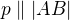 $p\parallel |AB|$