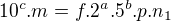 $10^c.m=f.2^a.5^b.p.n_1$