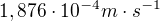 $1,876\cdot 10^{-4} m\cdot s^{-1}$