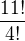 kopírovat do textarea $\frac{11!}{4!}$