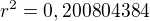 $r^2 = 0,200804384$