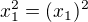 $x_1^2 = (x_1)^2$