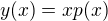 $y(x)=xp(x)$