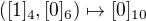 $([1]_4,[0]_6)\mapsto[0]_{10}$