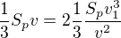 kopírovat do textarea $\frac{1}{3} S_p v=2 \frac{1}{3} \frac{S_p v_1^3}{v^2}$