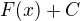 $F(x)+C$