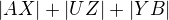 $|AX|+|UZ|+|YB|$